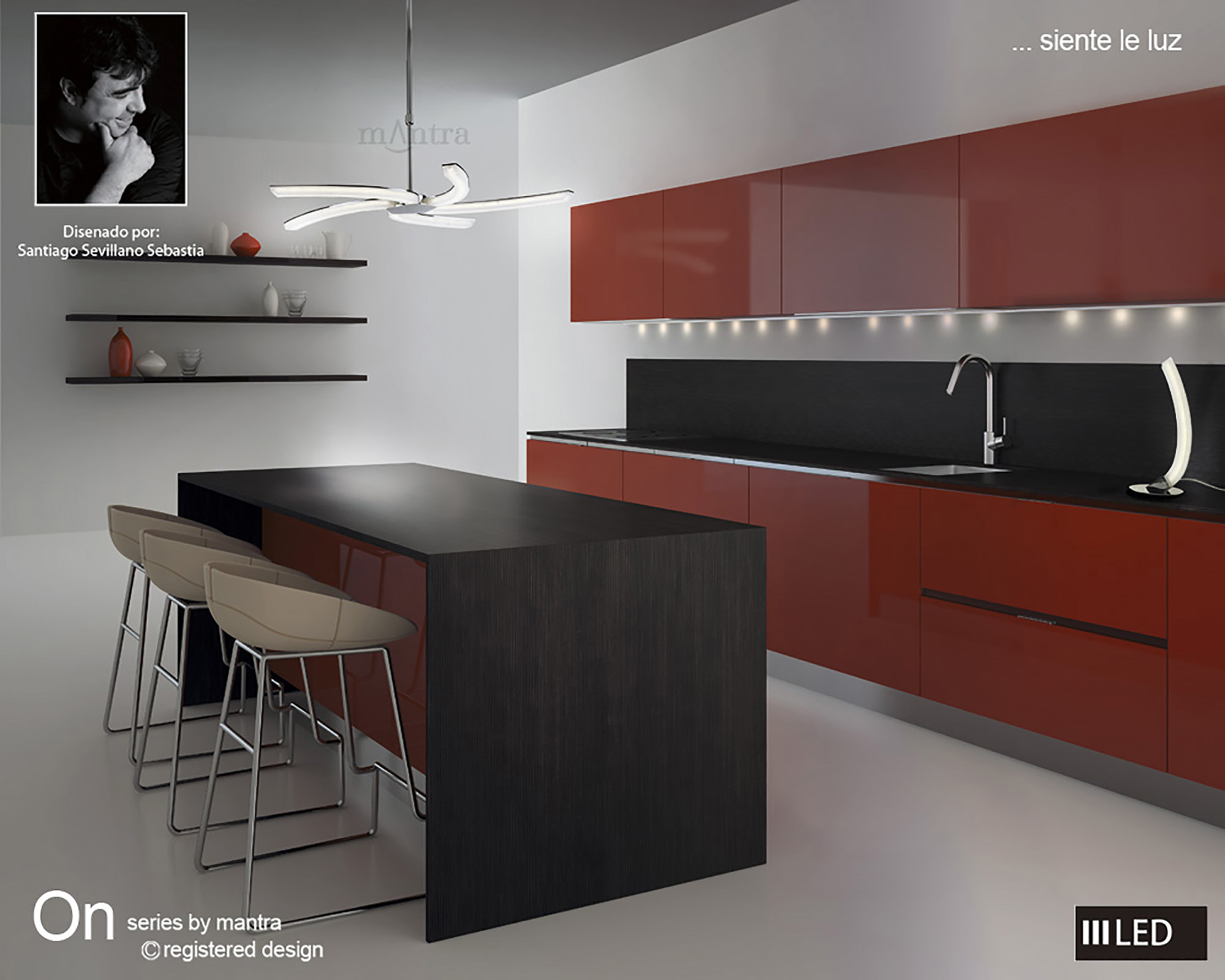 On Ceiling Lights Mantra Semi Flush Fittings